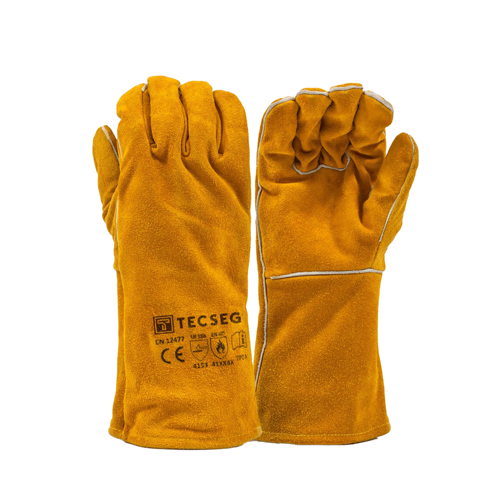 Guante de Soldador GS300 Amarillo de Cuero