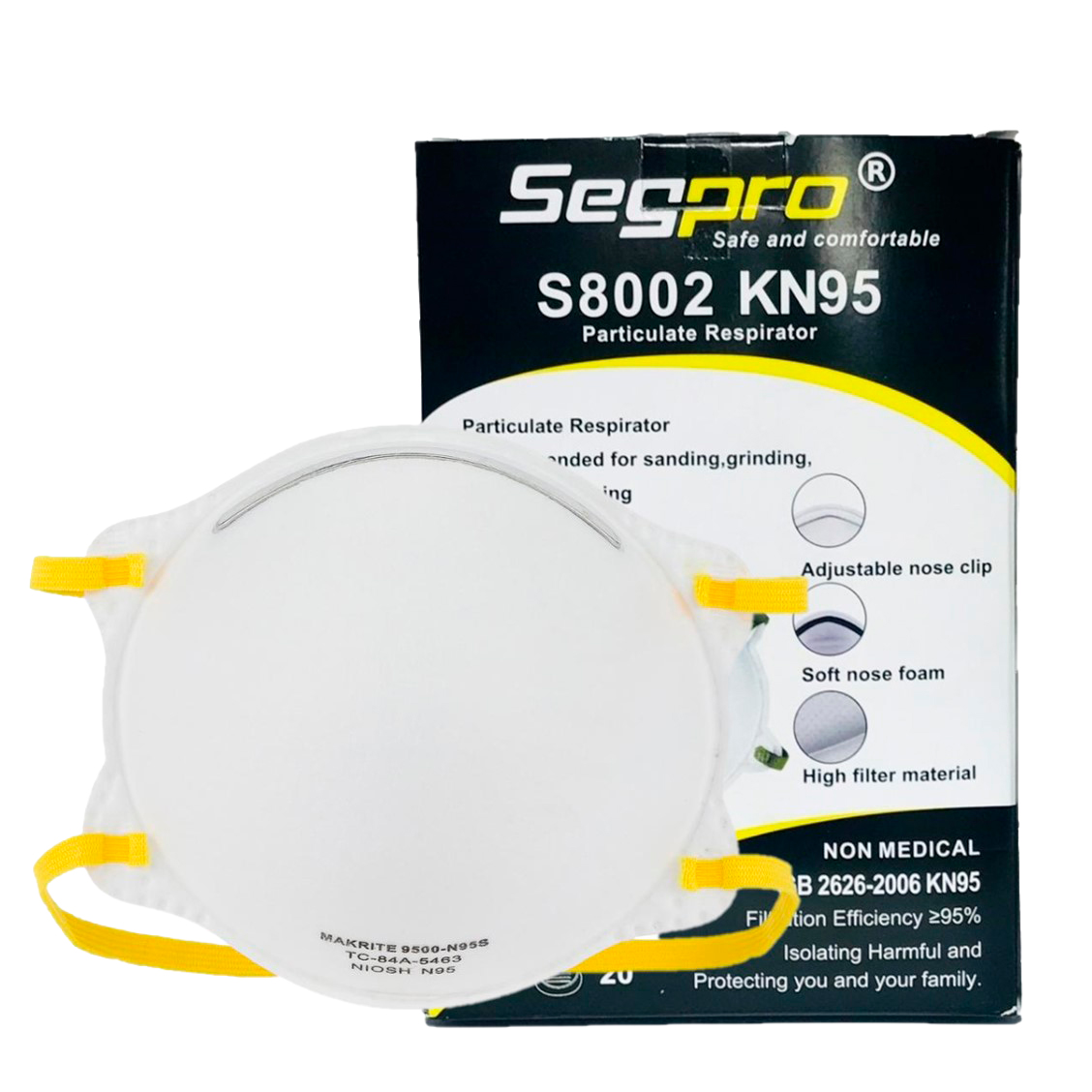 Respirador KN95 S8002 SEGPRO
