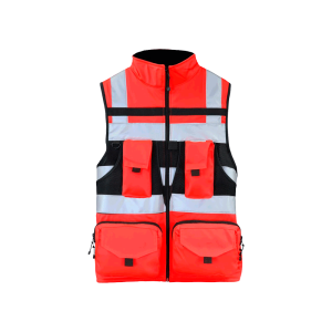 Chaleco Geólogo ACTIVEX Minero Rojo con Cuello