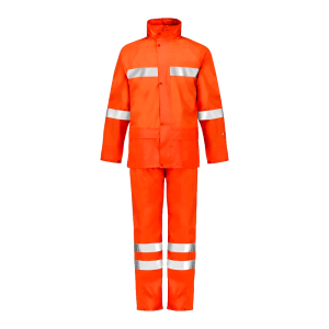 Traje de Lluvia ACTIVEX Naranja con Cinta Reflectante
