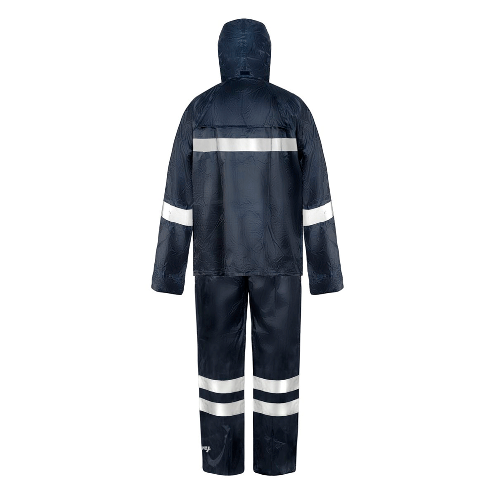 Traje de Lluvia Azul con Cinta Reflectante - Imagen 3